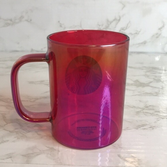 Starbucks limited edition 2019 red iridescent glass cup - Picture 4 of 8